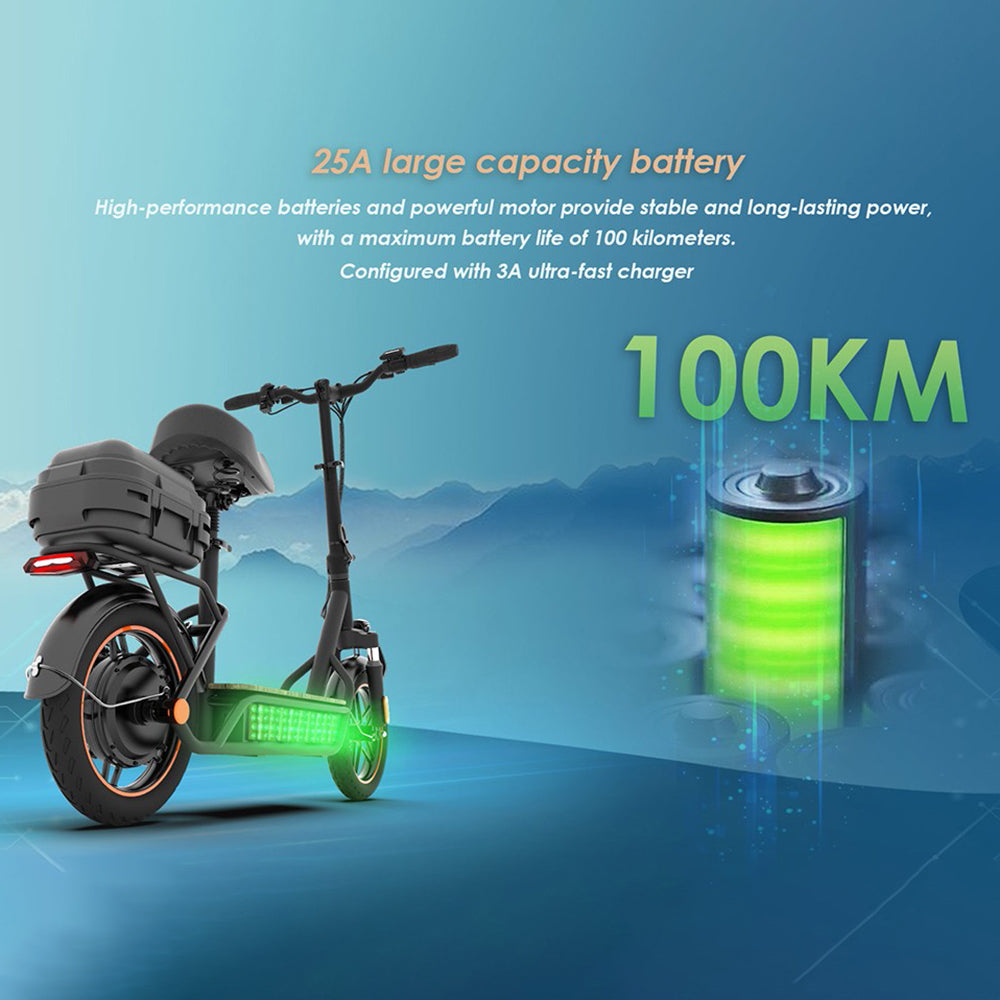 KuKirin C1 Pro Electric Scooter with Seat 14'' Off-Road Tires 500W Motor