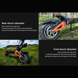 KuKirin G3 Pro Electric Scooter 10" Tires Dual 1200W Motors 52V 23.2Ah Battery
