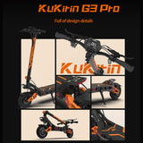 KuKirin G3 Pro Electric Scooter 10" Tires Dual 1200W Motors 52V 23.2Ah Battery