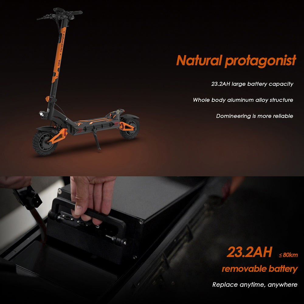 KuKirin G3 Pro Electric Scooter 10" Tires Dual 1200W Motors 52V 23.2Ah Battery
