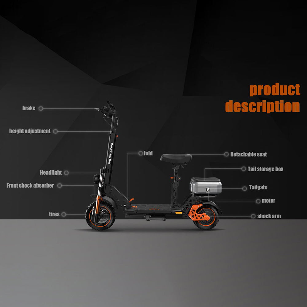 KuKirin M5 Pro Electric Scooter with Seat 1000W Motor 48V 20Ah Battery