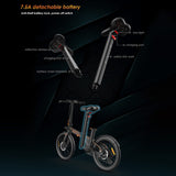 Vélo électrique pliable KuKirin V2 avec pneu de 20 pouces, moteur de 250W, vitesse de 25 km/h, batterie de 36V 7.5Ah, vélo électrique de ville