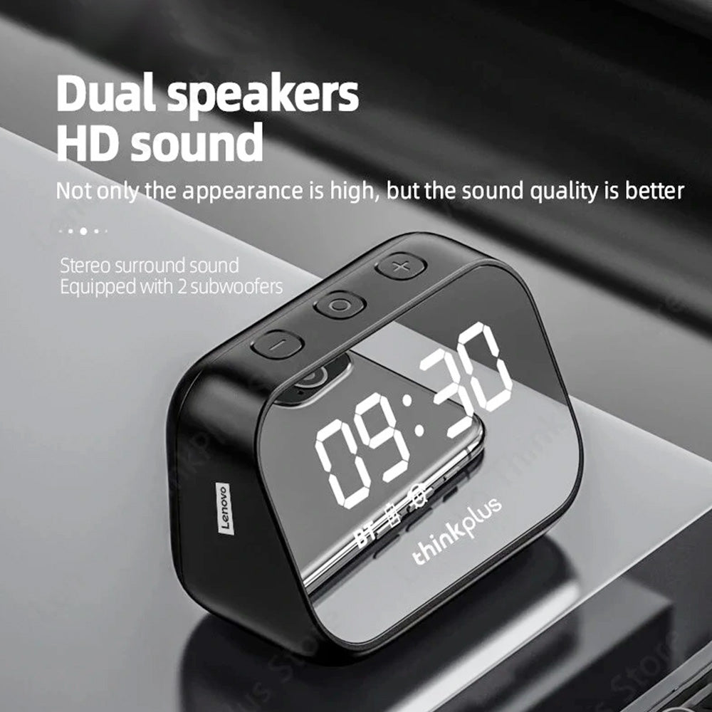 Lenovo TS13 Desktop Speaker Alarm Clock Wireless Bluetooth Stereo Speaker