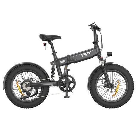 PVY Turbo Electric Bike 20" Fat Tires 250W Motor 48V 13Ah Battery