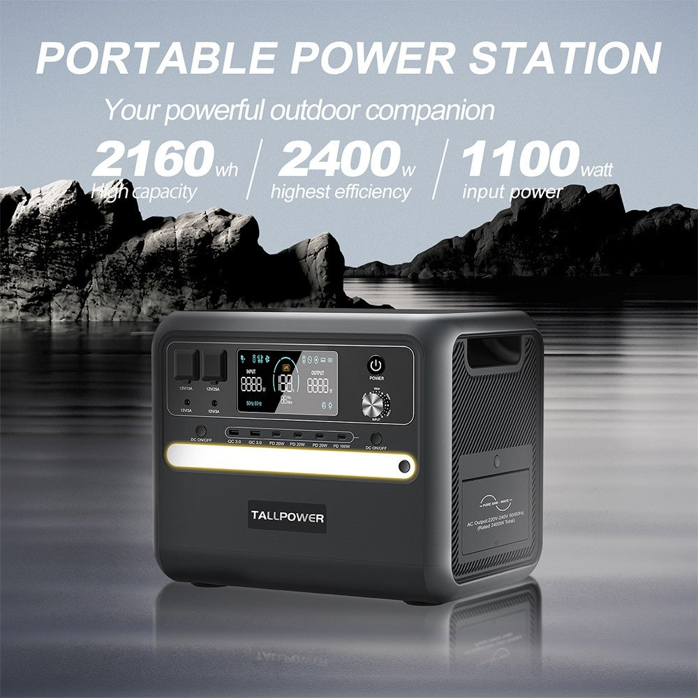只今取引中2400Wポータブル電源TALLPOWER- V2400 TALLPOWER V2400 Portable Power Station - OOLACTIVE