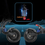 YUME HAWK Electric Scooter 10'' Tires Dual 1200W Motors 60V 22.5Ah Battery