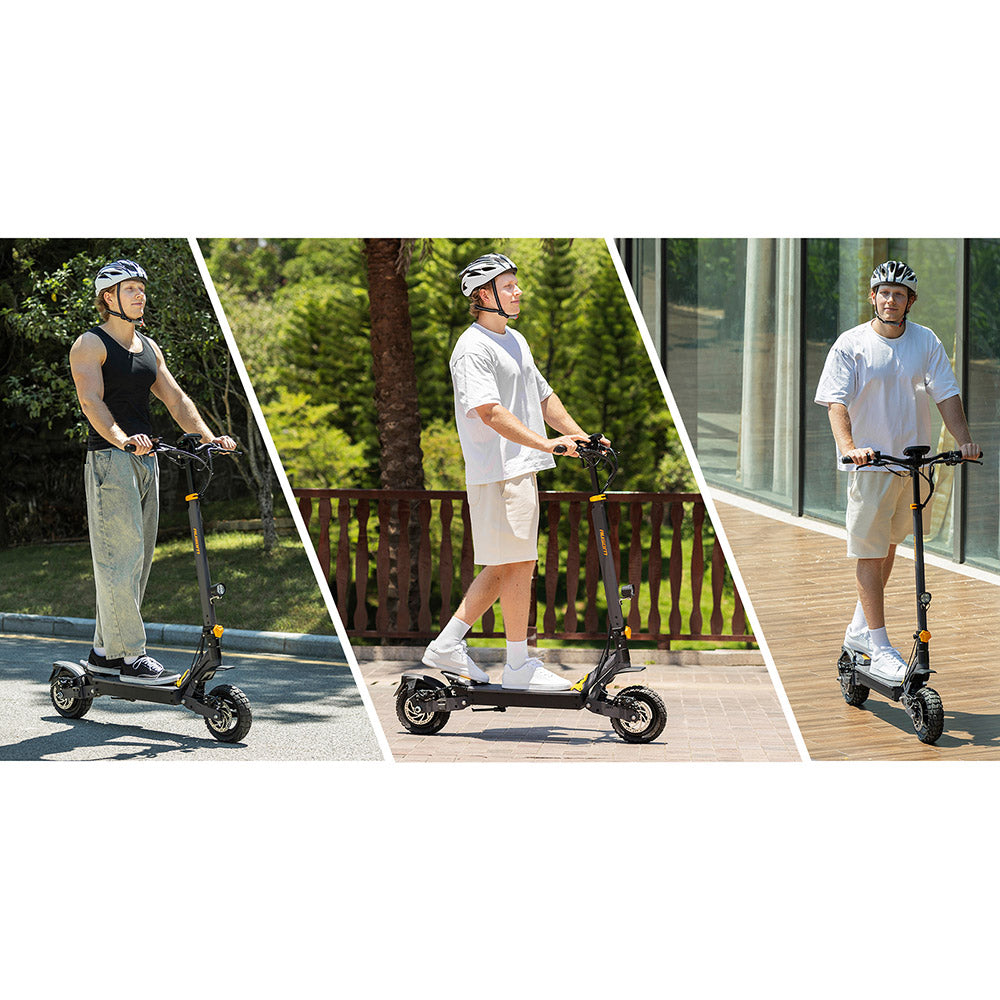 Patinete eléctrico Ausom L1, motor único de 800 W, neumáticos de 10", batería de 48 V y 15,6 Ah