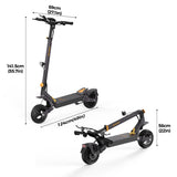Patinete eléctrico Ausom L1, motor único de 800 W, neumáticos de 10", batería de 48 V y 15,6 Ah
