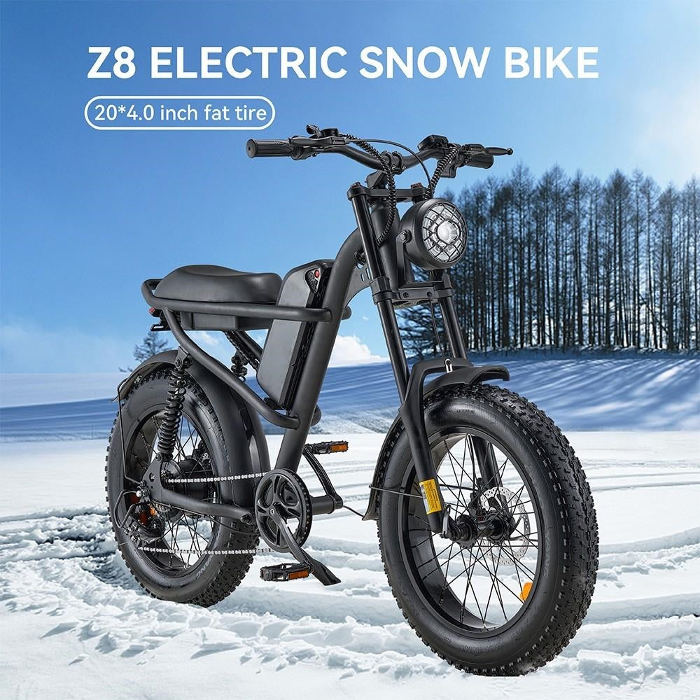 Z8 Electric Mountain Bike 20'' Fat Tires 500W Motor 48V 15Ah Battery