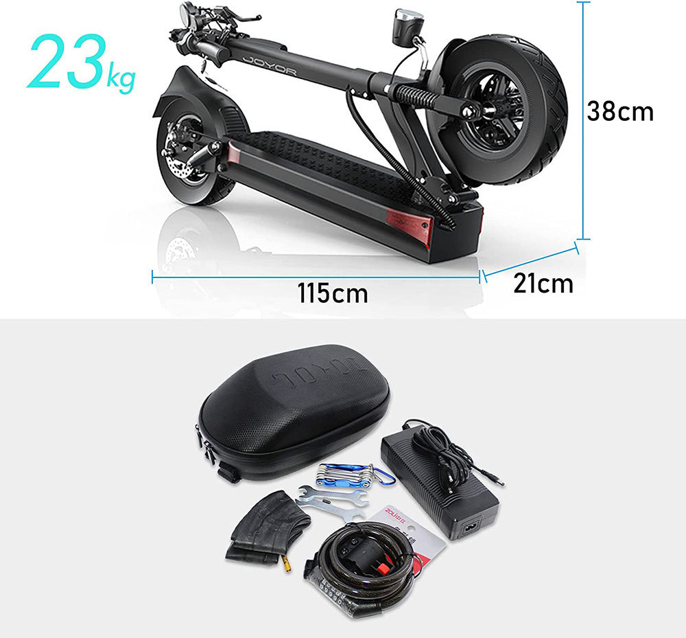 JOYOR Y6-S Electric Scooter 10'' Tires 500W Motor 48V 18Ah Battery