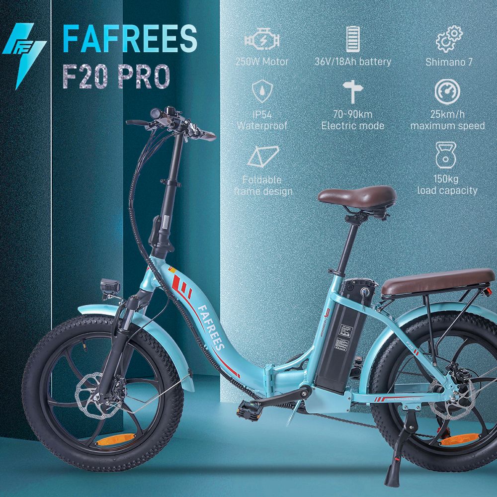 Fafrees F20 Pro Electric City Bike 20'' Tires 250W Motor 36V 18Ah Battery