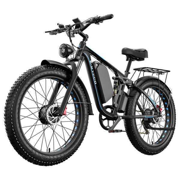 E·Bycco EB7 Pro Electric Bike 26" Tires Dual 1000W Motors 52V 23Ah Battery