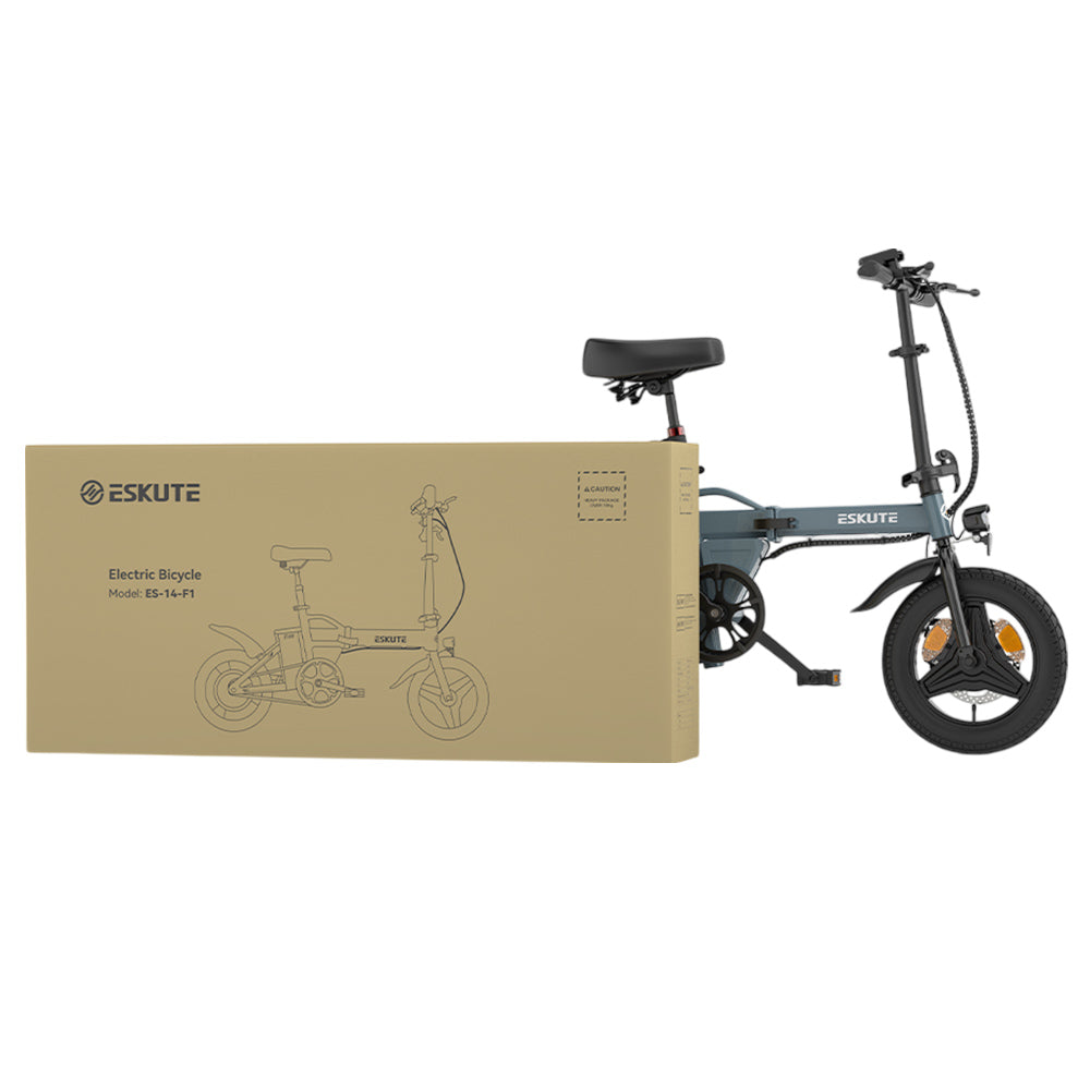 ESKUTE F100 Electric Folding Bike 14" Tires 250W Motor 36V 9Ah Battery
