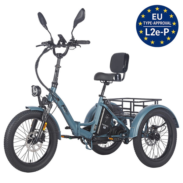 Fafrees F20 Mate Foldable Electric Tricycle 48V 23.45Ah Battery With L2e-P Certified