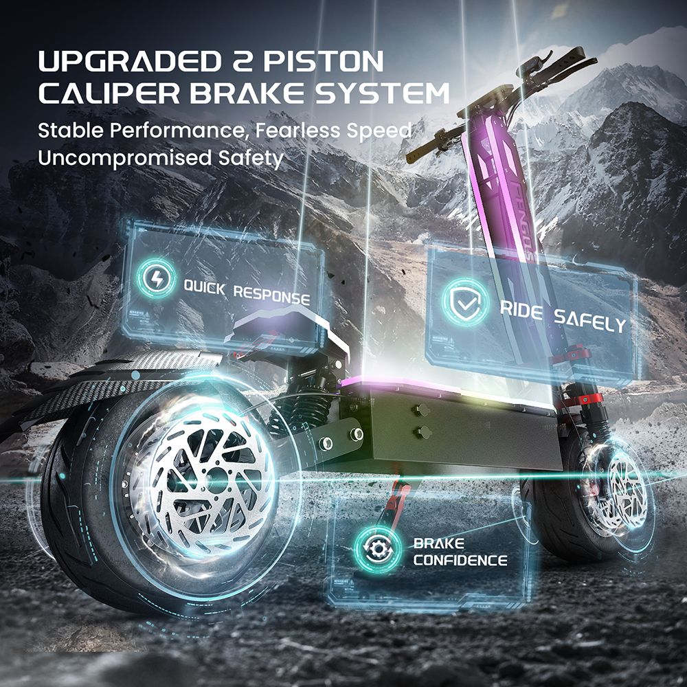 FEFNGQS GT9 Electric Scooter 12" Tires Dual 3500W Motors 60V 38Ah Battery