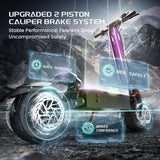 FEFNGQS GT9 Electric Scooter 12" Tires Dual 3500W Motors 60V 38Ah Battery