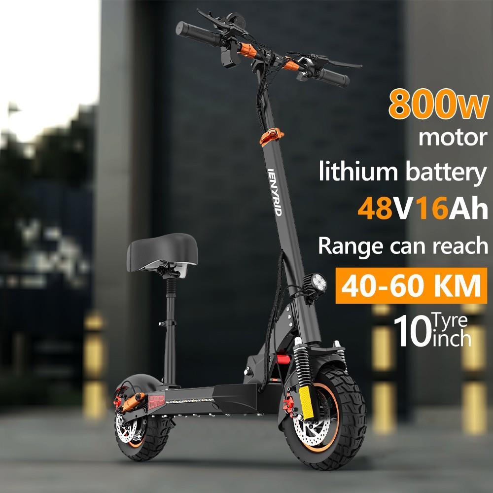 iENYRID M4 Pro S+ Electric Scooter with Seat 10'' Tires 800W 48V 16Ah Battery