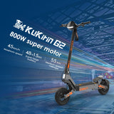 Kukirin G2 Electric Scooter 10" Tires 800W Motor 48V 15Ah Battery