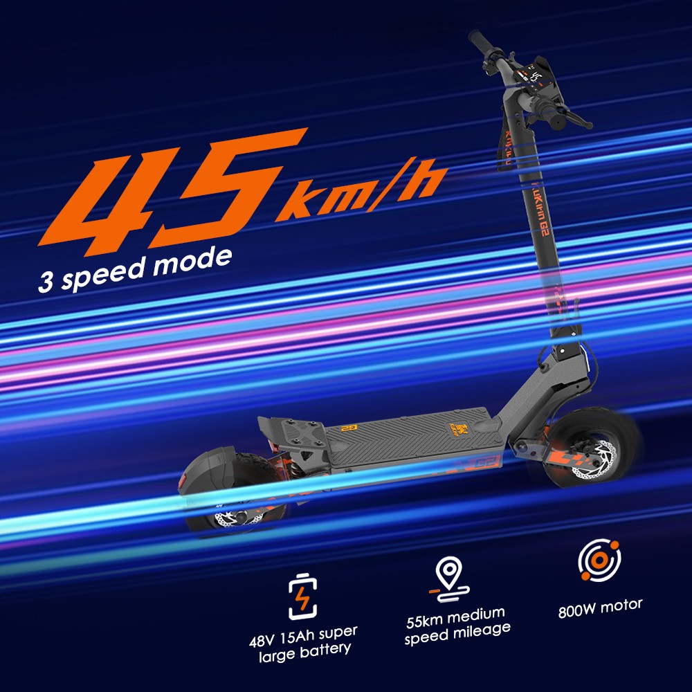 Kukirin G2 Electric Scooter 10" Tires 800W Motor 48V 15Ah Battery