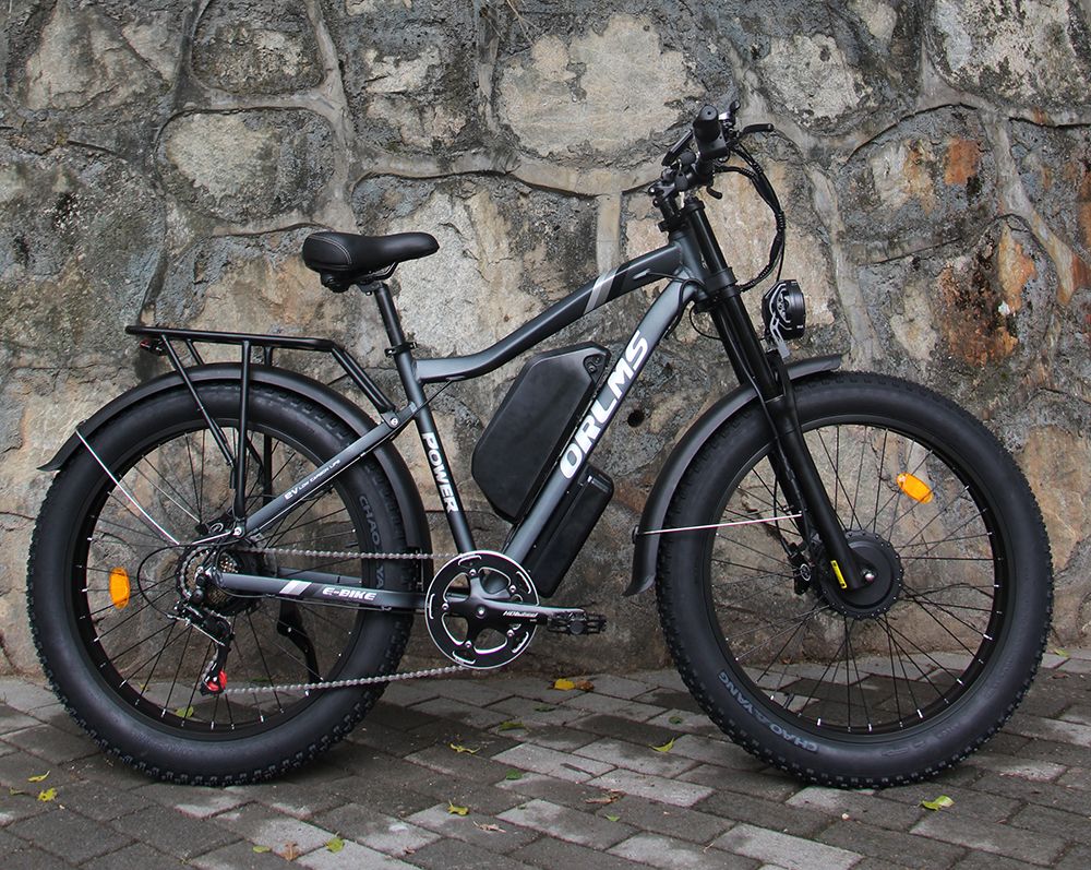 Orlms MX500 Electric Bike 26" Tires Dual 1000W Motors 52V 25Ah Battery