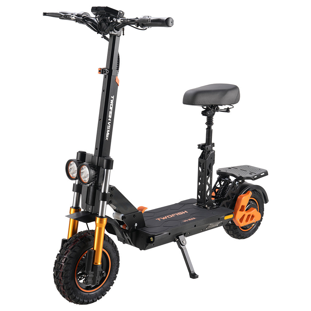 TWOFISH V5 Max Electric Scooter Off-road Tire 800W Motor 48V 18Ah Battery