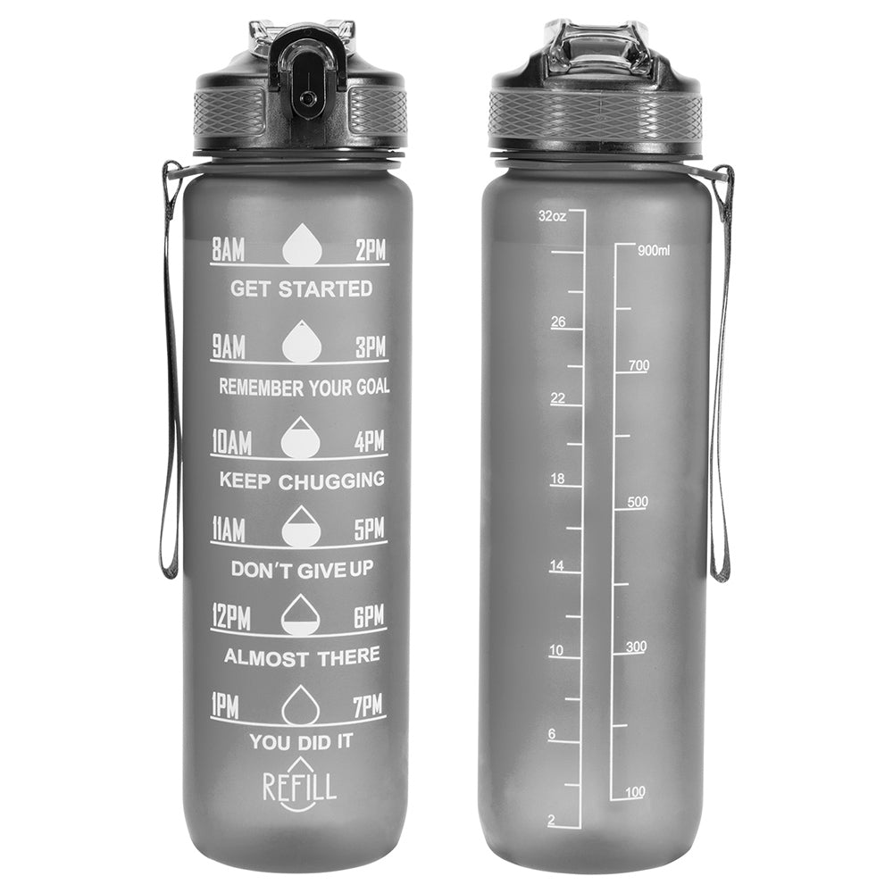 Cycling Motivational Water Bottle With Straw 32oz