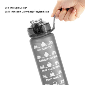 oolactive water bottle blck gray 320z design
