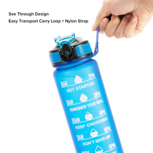 oolactive water bottle blue 320z design